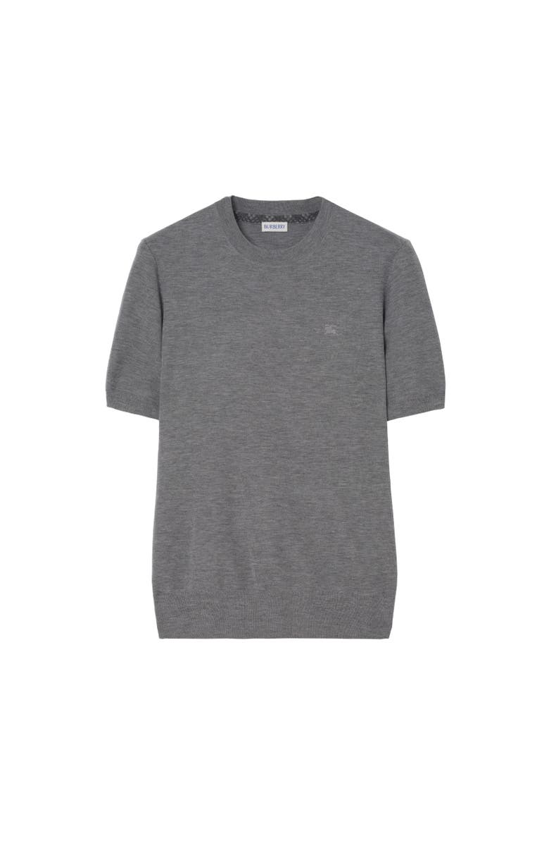 Burberry Cashmere Top, Alternate, color, Mid Grey Melange