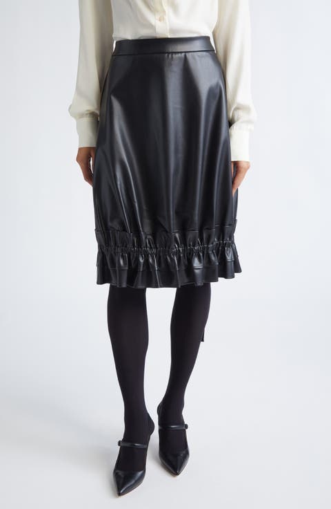 Natasha Faux Leather Wrap Skirt