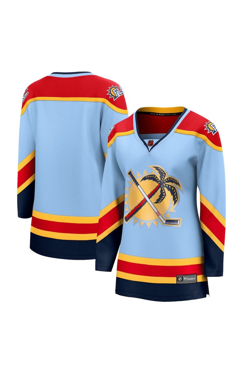 FANATICS Women's Fanatics Branded Light Blue Florida Panthers Special Edition 2.0 Breakaway Blank Jersey, Main, color, 