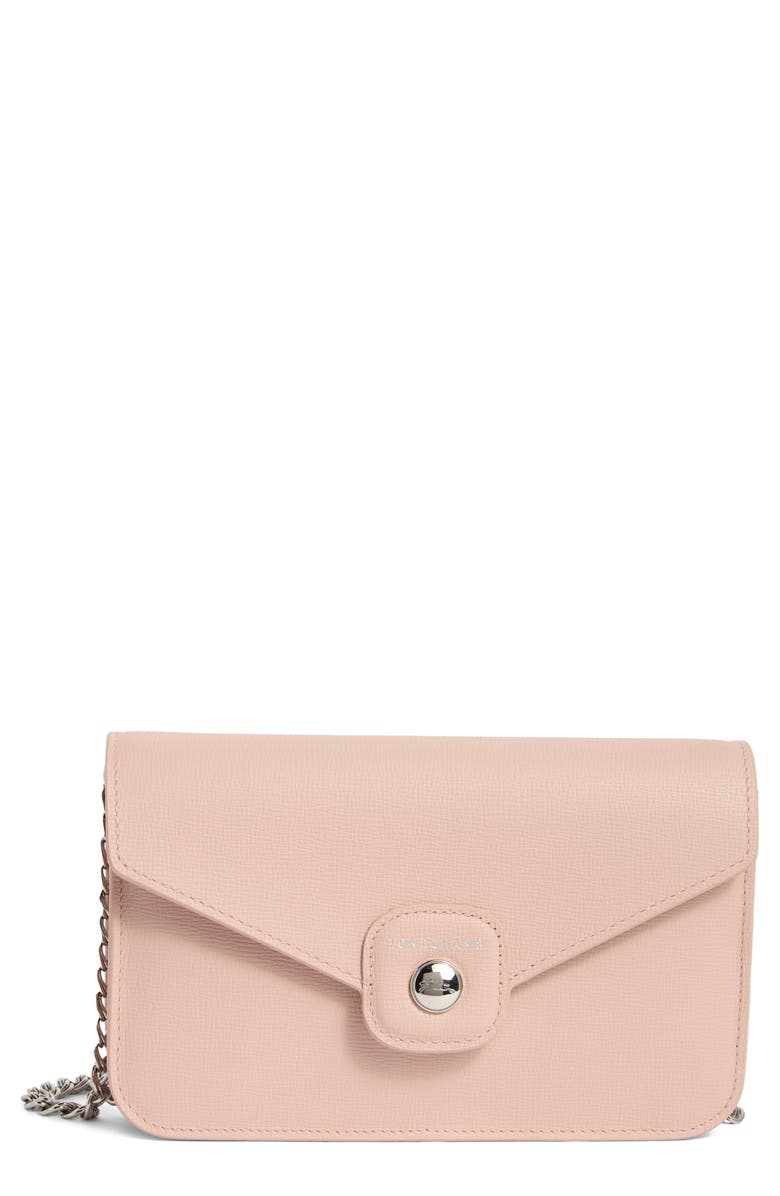 Longchamp Wallet on a Chain Crossbody Bag, Main, color, Powder Pnk