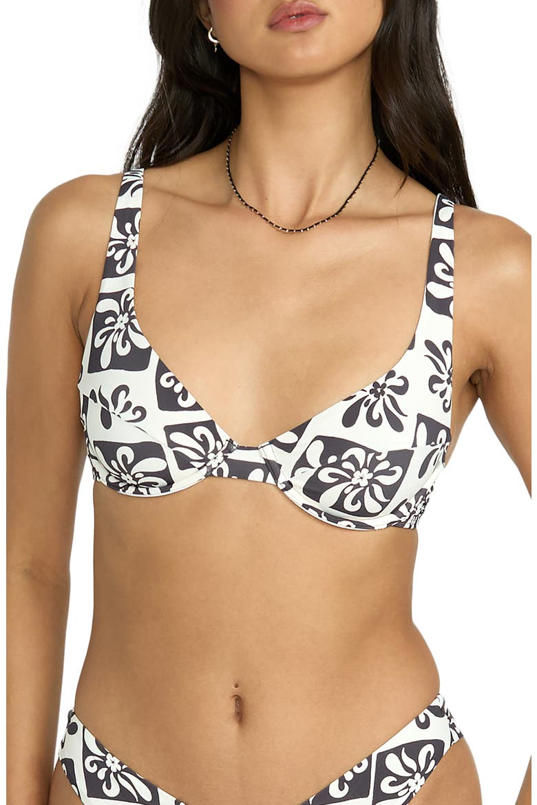 Legend Marina Underwire Bikini Top, Main, color, WHITE/ BLACK SANDS
