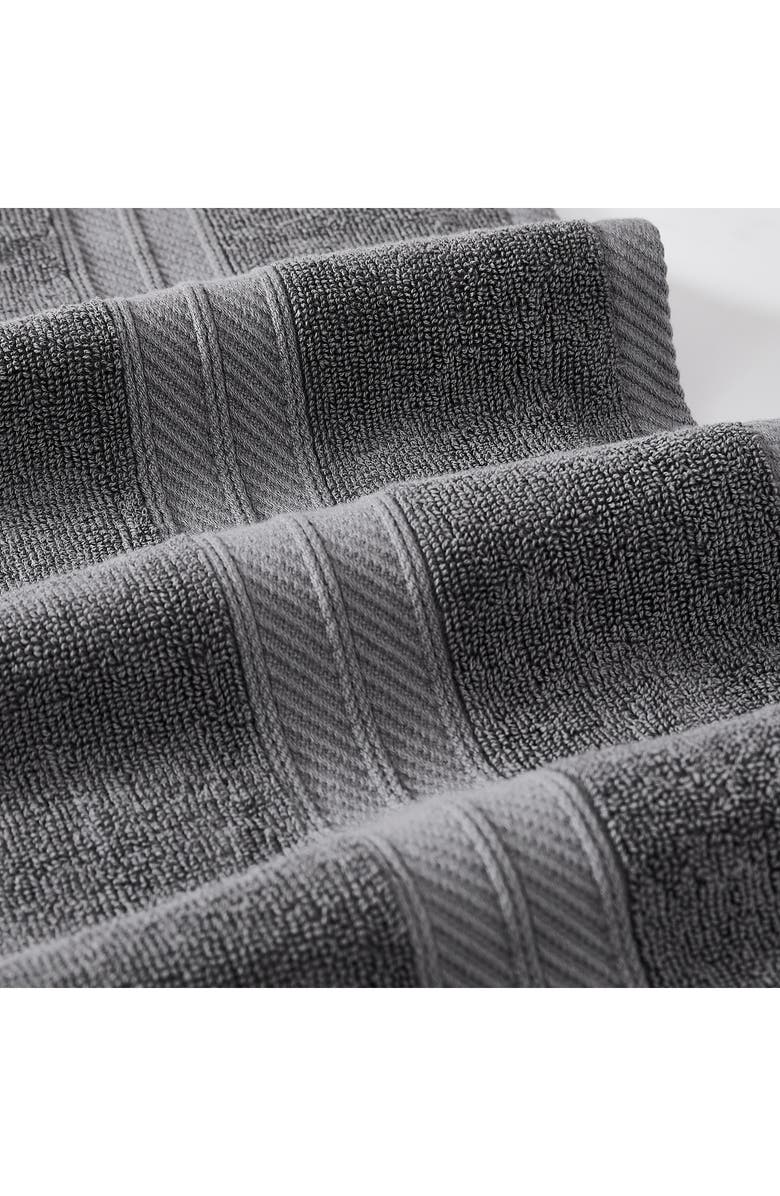 Modern Threads Trefoil Filigree Reversible Yarn-Dyed Jacquard 6-Piece Towel Set, Alternate, color, 