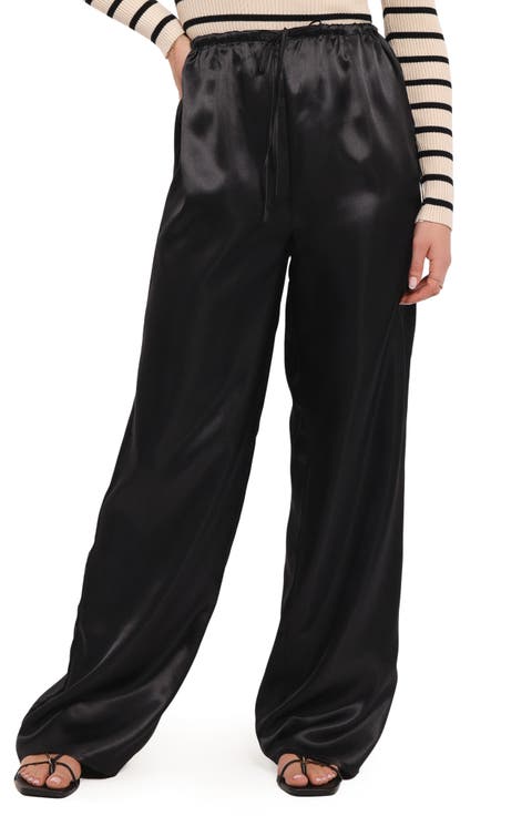 Danae Wide Leg Satin Pants