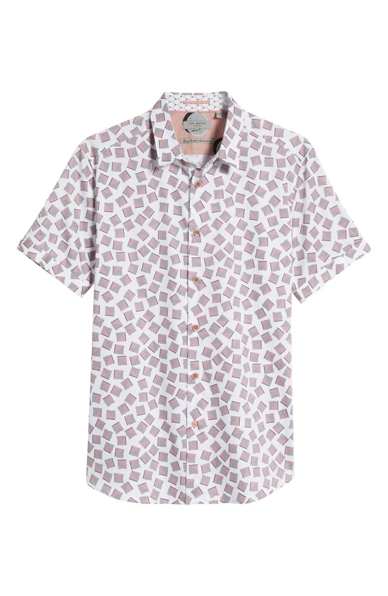 Ted Baker London Tern Geo Print Sport Shirt, Alternate, color, 