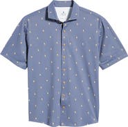 johnnie-O Hula Dance Print Short Sleeve Button-Up Shirt