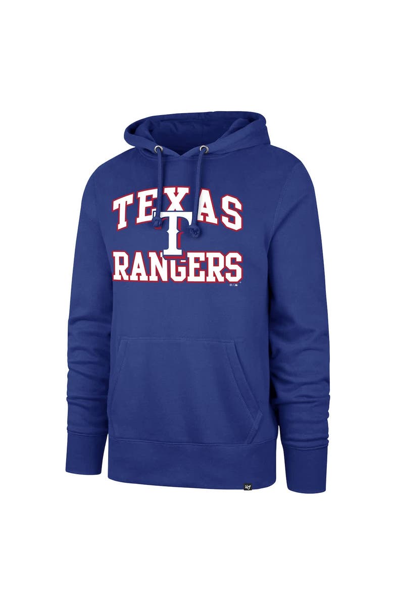 '47 Men's '47  Royal Texas Rangers Velocity Headline Pullover Hoodie, Alternate, color, Royal