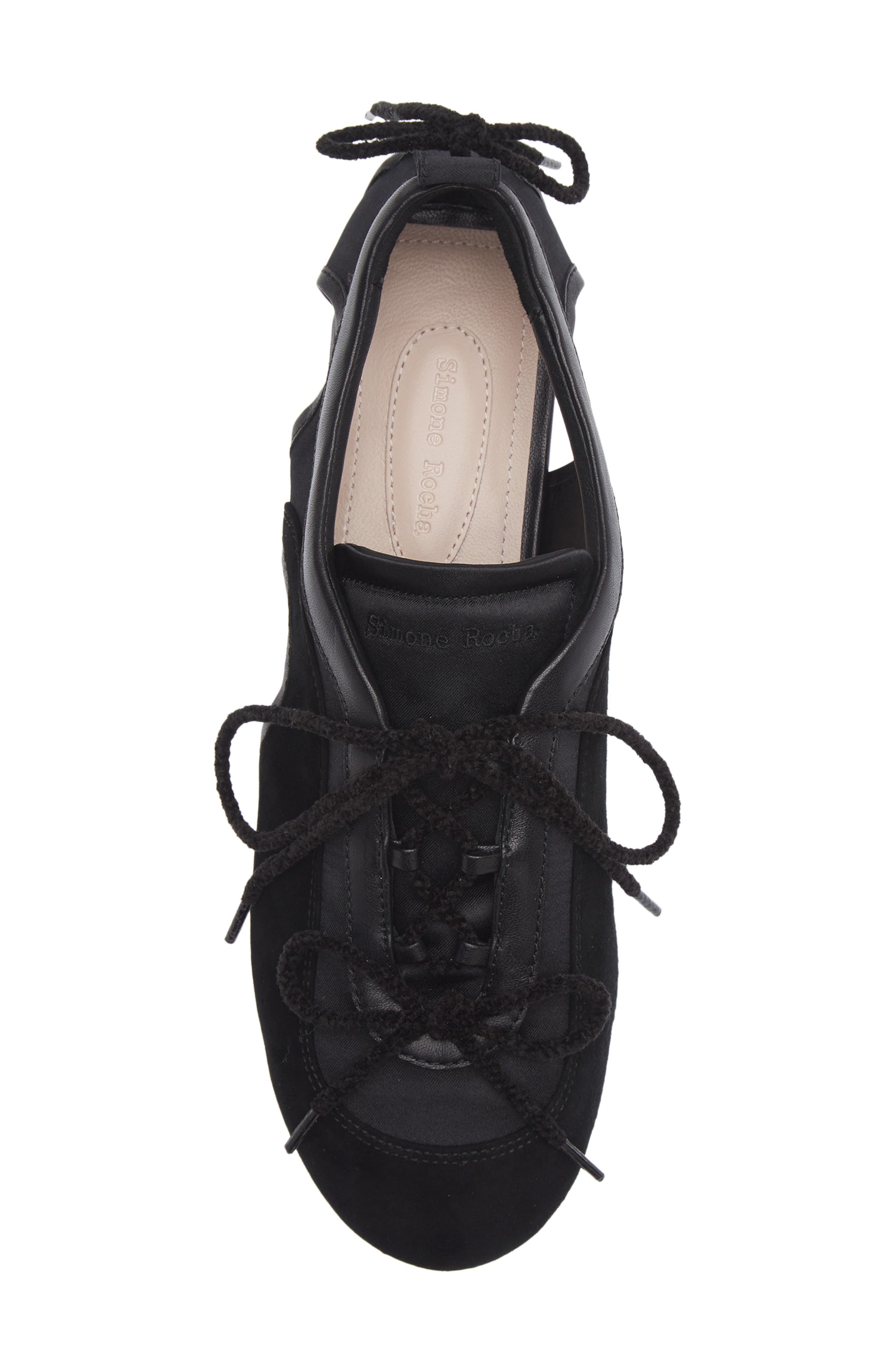 Simone Rocha Cutout Ballerina Grip Sneaker, Alternate, color, Black