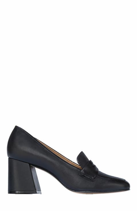 Nessa Block Heel Loafer Pump