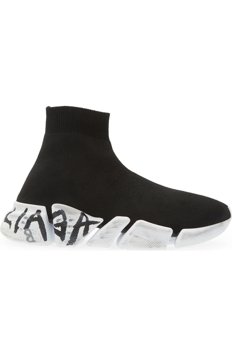 Balenciaga Speed 2.0 Graffiti Recycled Knit Sock Sneaker, Alternate, color,