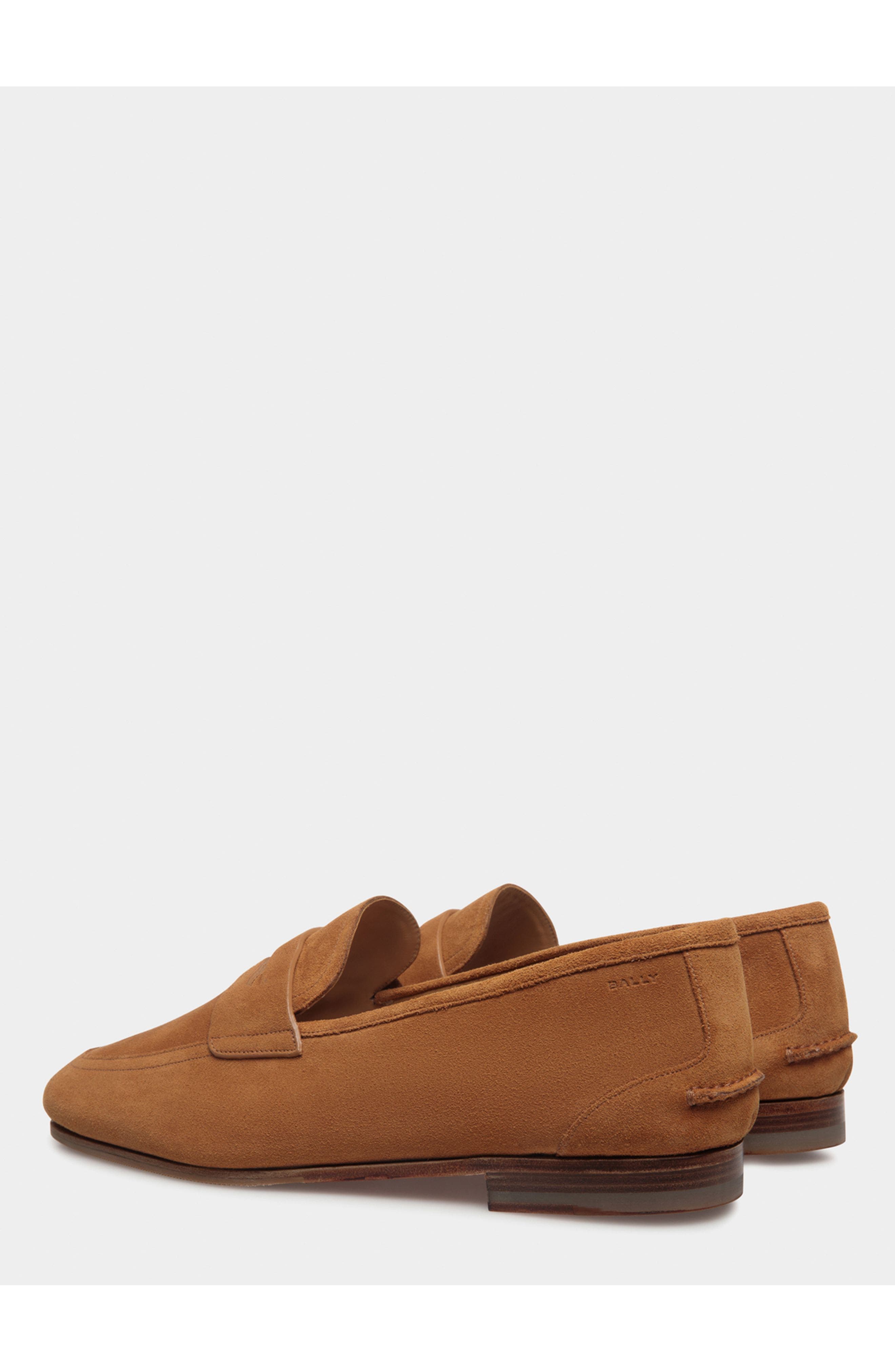 Bally Plume Loafer in Suede, Alternate, color, Deserto 22