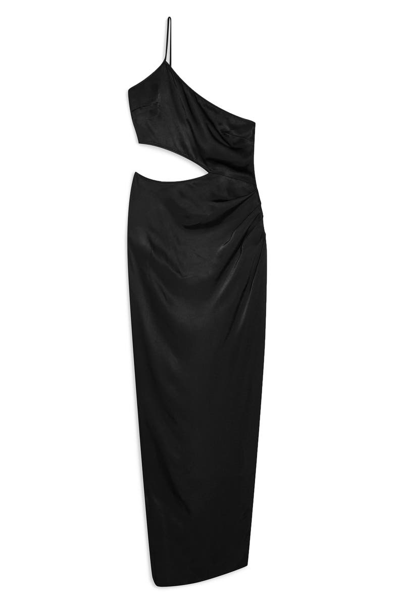 Topshop Super Split Satin Maxi Dress, Alternate, color, 