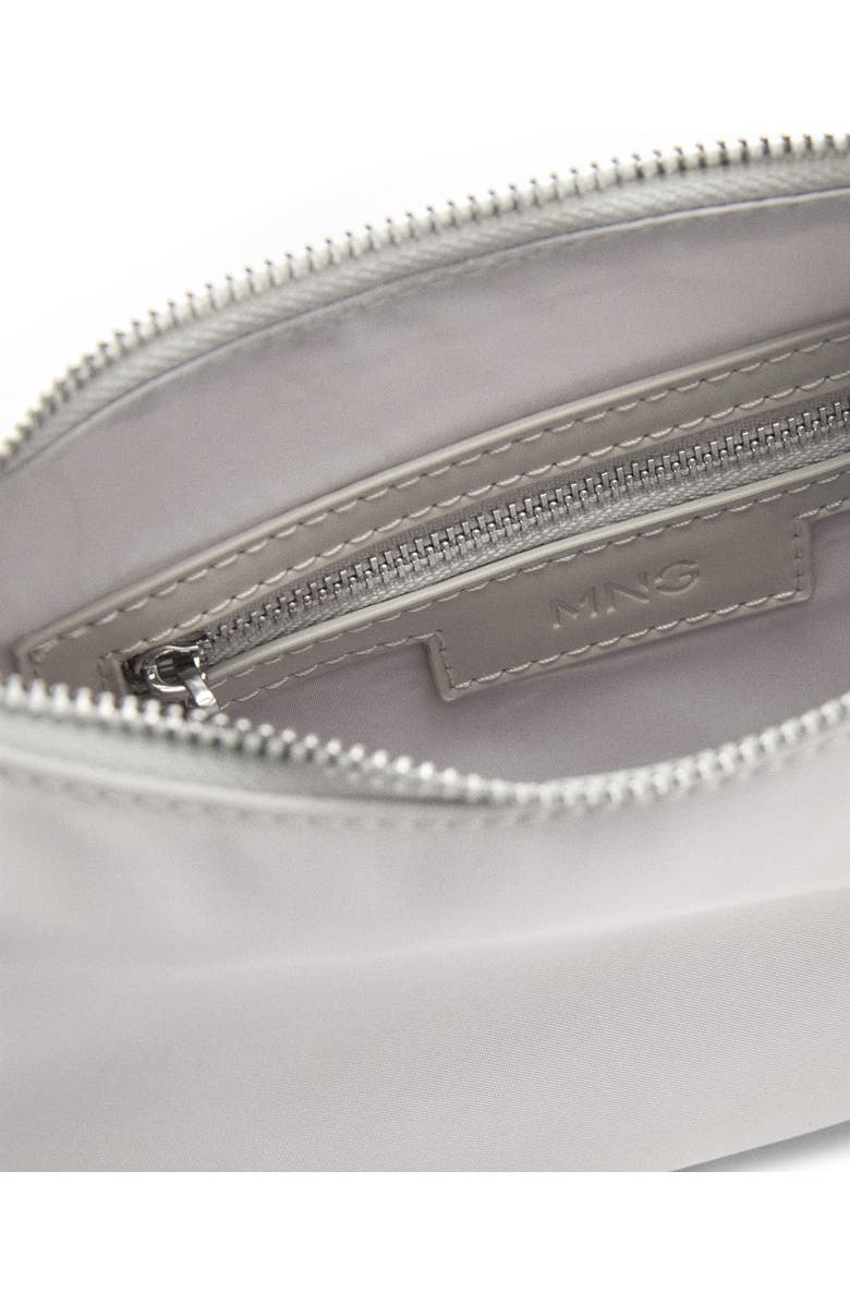 MANGO Small Nylon Shoulder Bag, Alternate, color, Light/ Pastel Grey