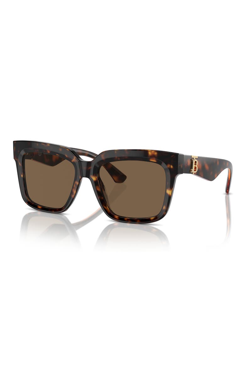 54mm Square Sunglasses, Alternate, color, DARK HAVANA
