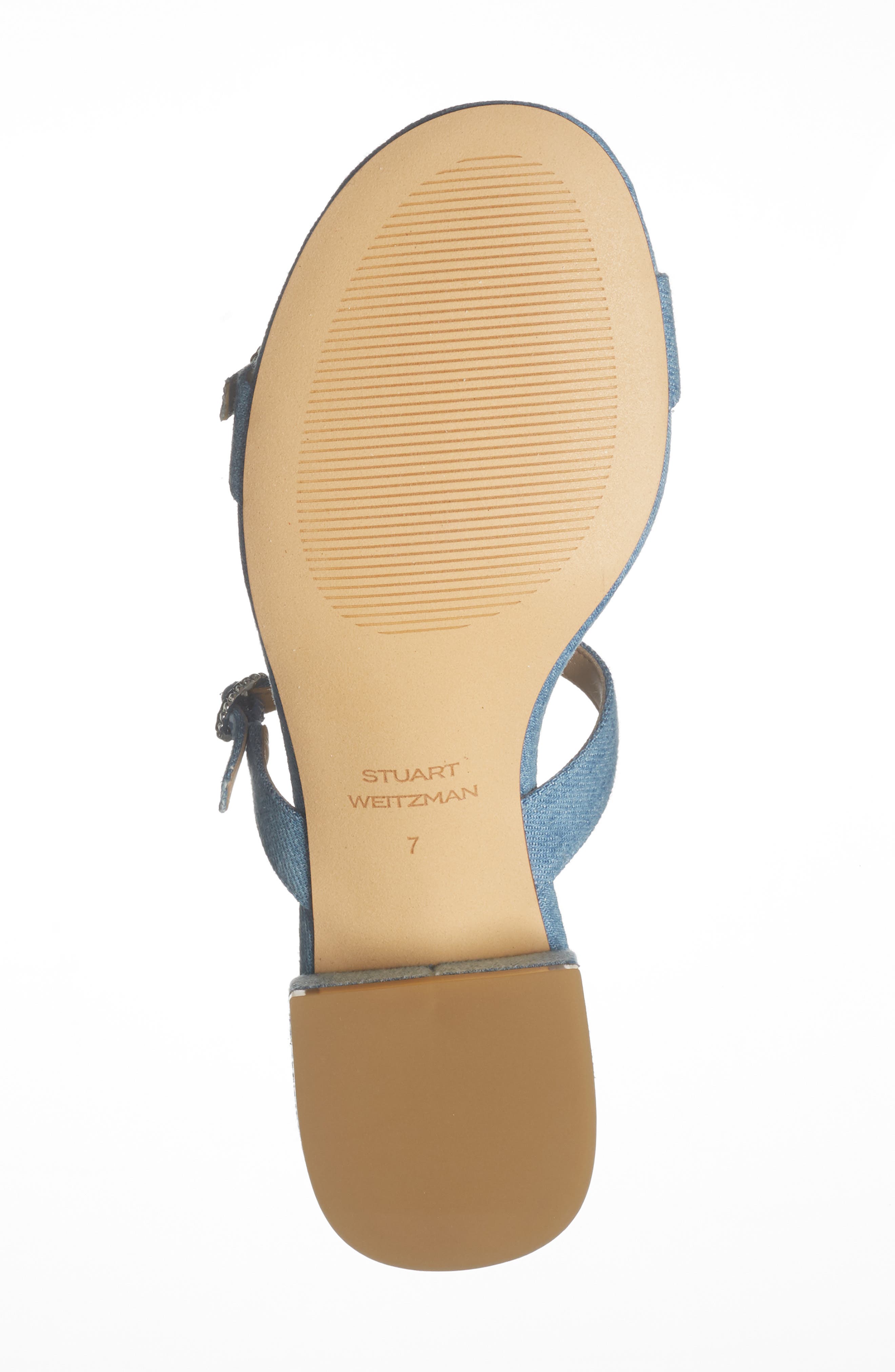 Stuart Weitzman Ginger Slide Sandal, Alternate, color, Mid Blue