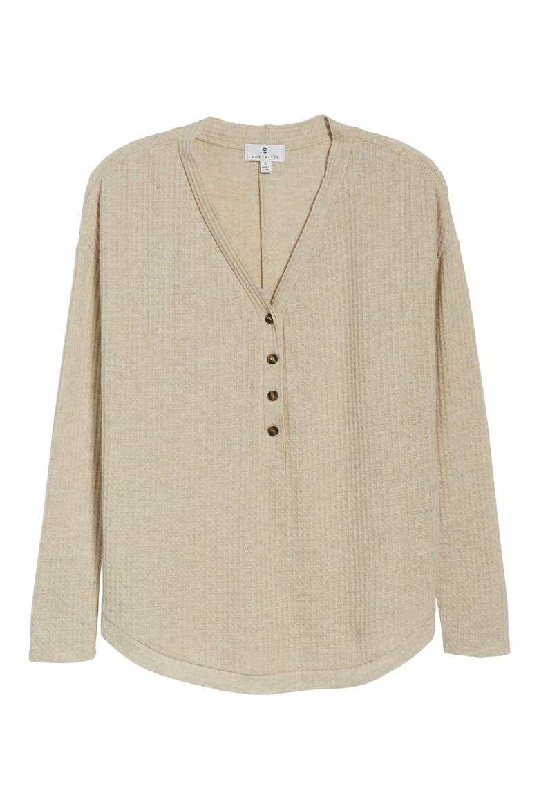 Thermal Henley, Alternate, color, OATMEAL