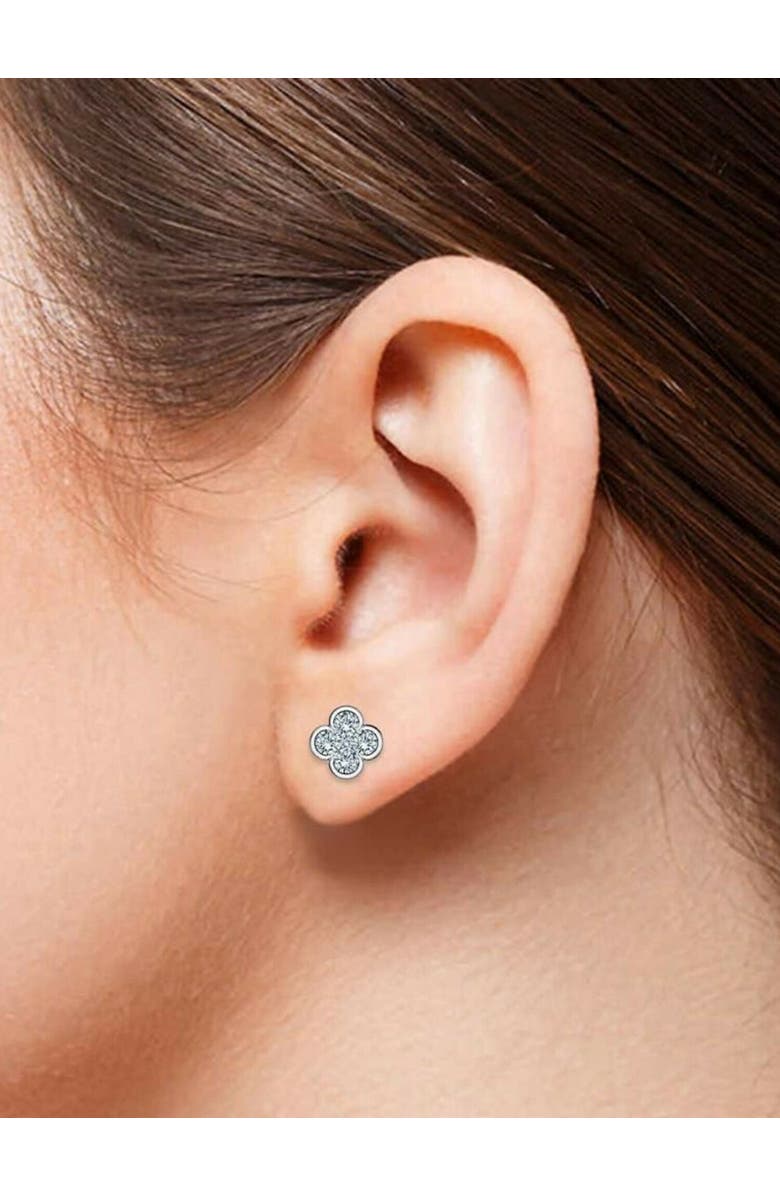 Bliss Diamond 1/2Ct Diamond Bezel Earrings Women's or Gold Lab Grown, Alternate, color, 