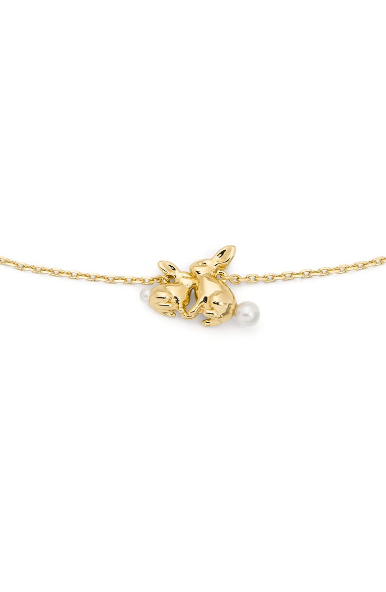 Kate Spade New York bunny bracelet, Alternate, color, Gold