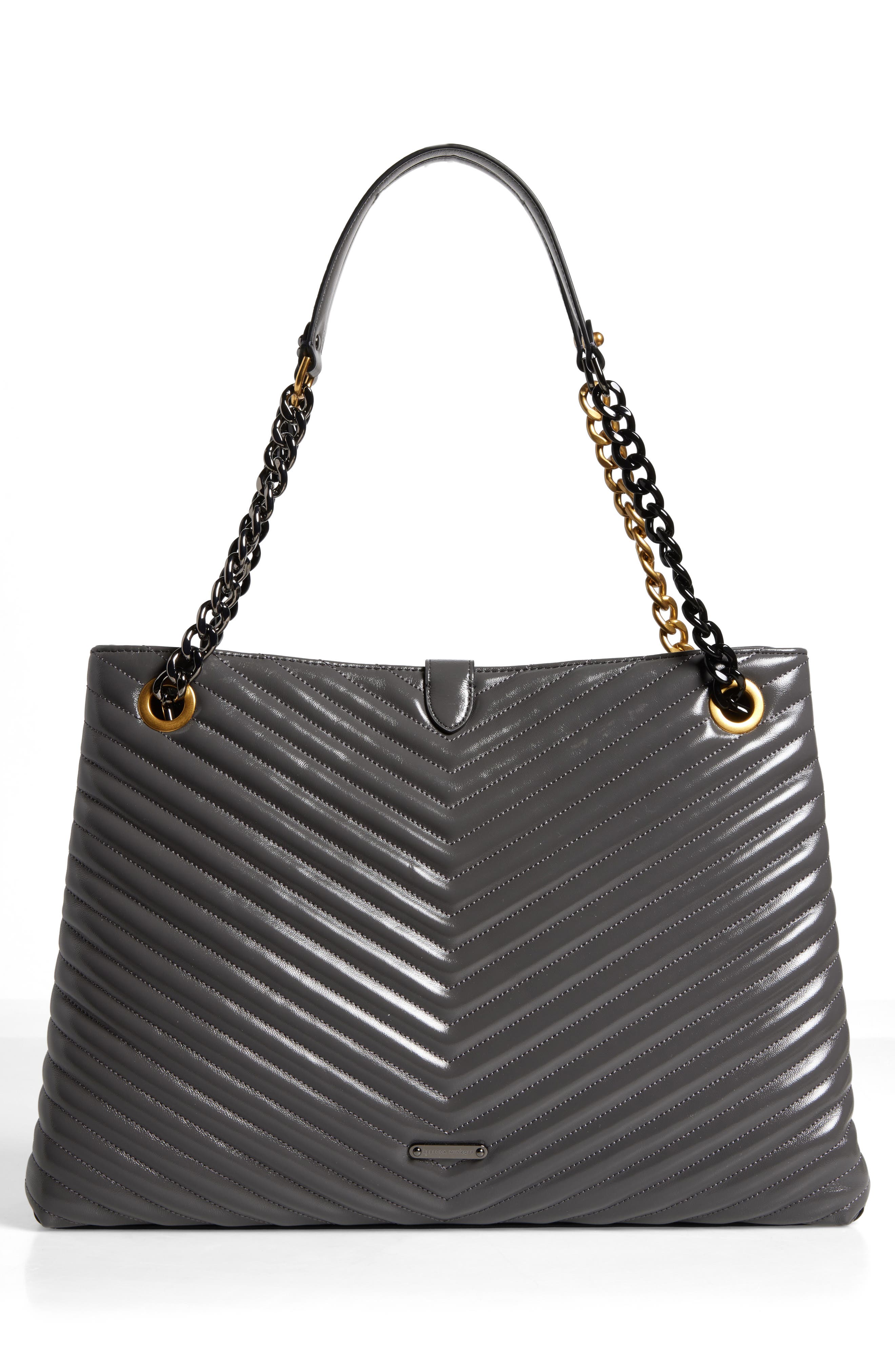 Rebecca Minkoff Edie Chevron Quilted Tote Bag, Alternate, color, 
