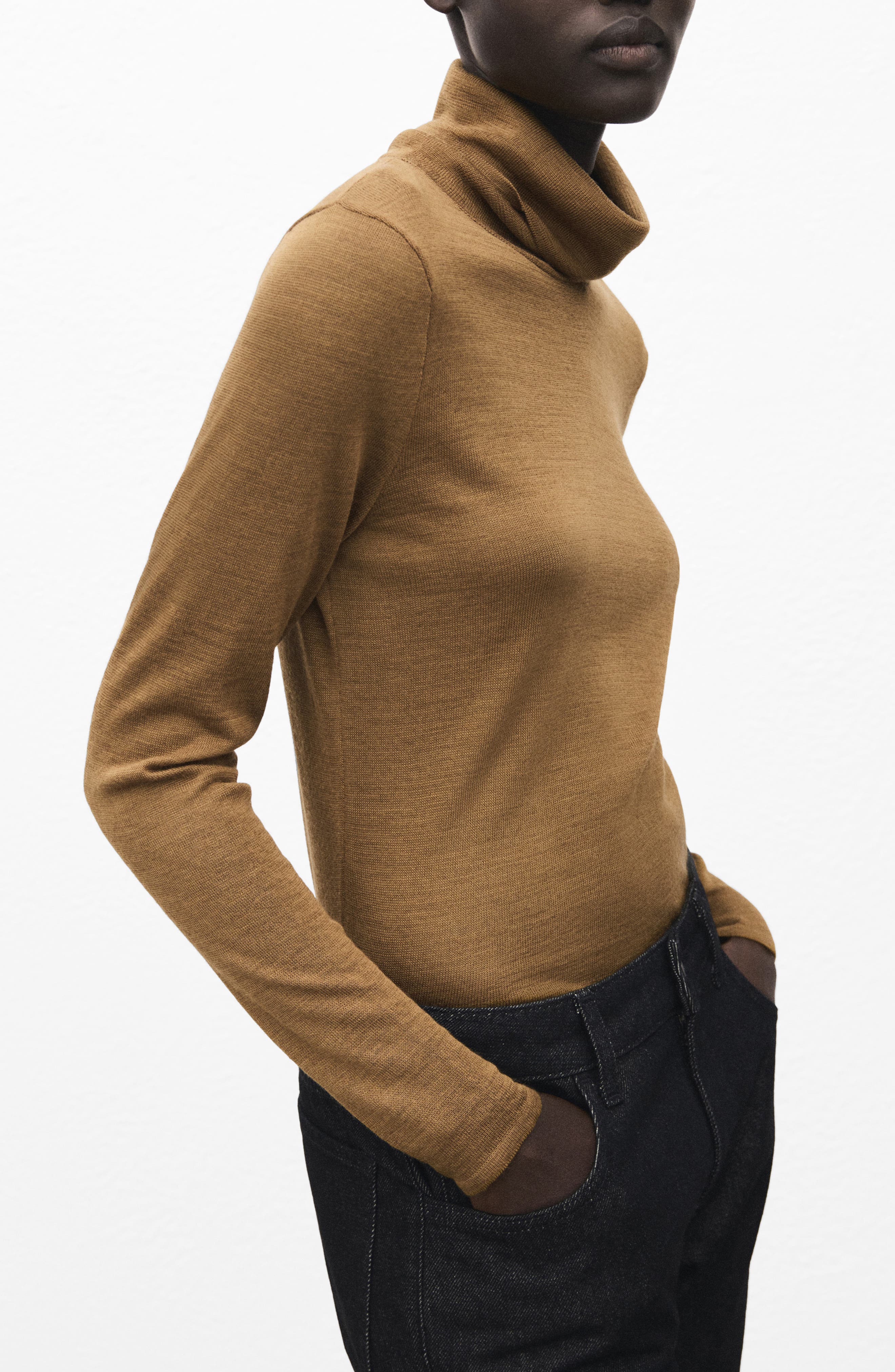 MANGO Mustasa Turtleneck Sweater