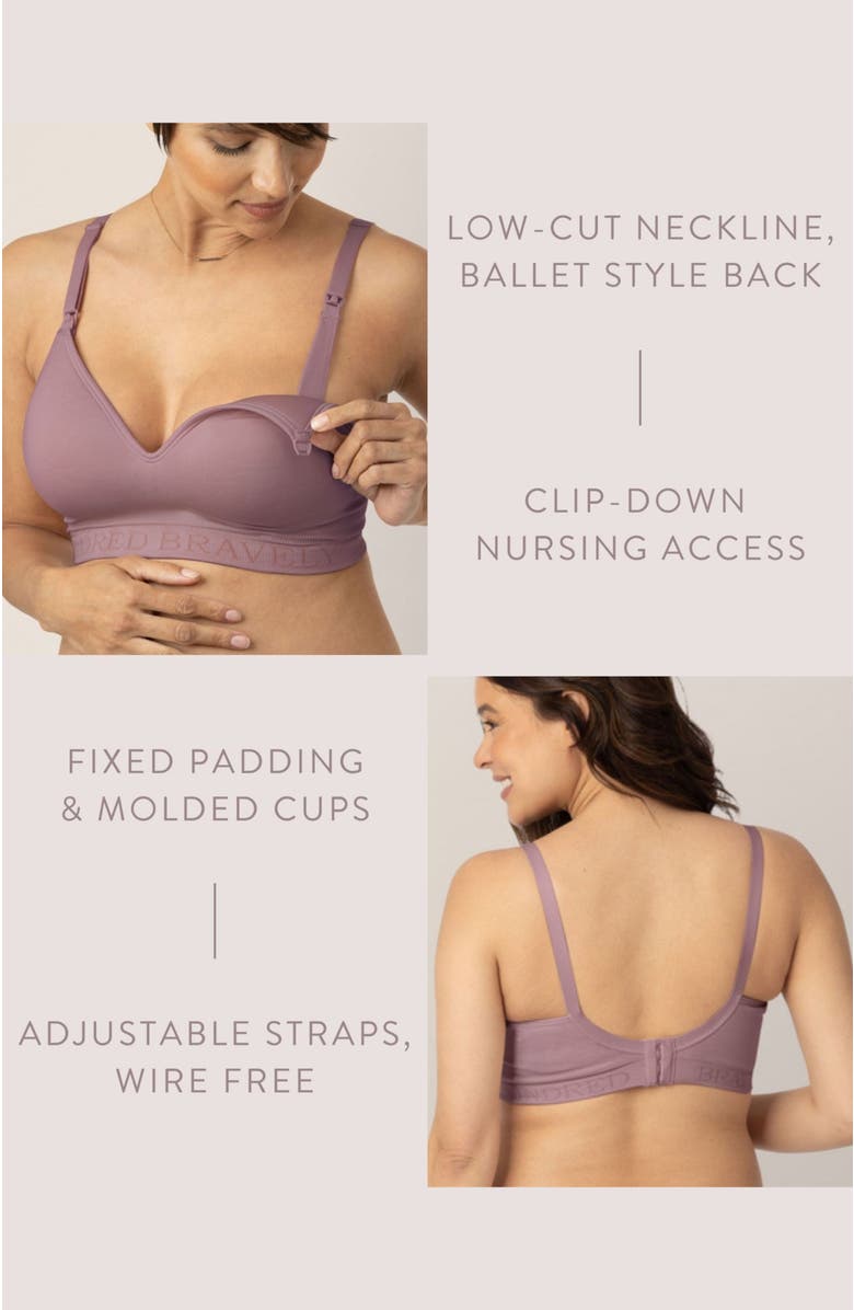 Kindred Bravely Sublime Contour Maternity & Nursing Bra-Sizing Available from B-D Cup, Alternate, color, Twilight