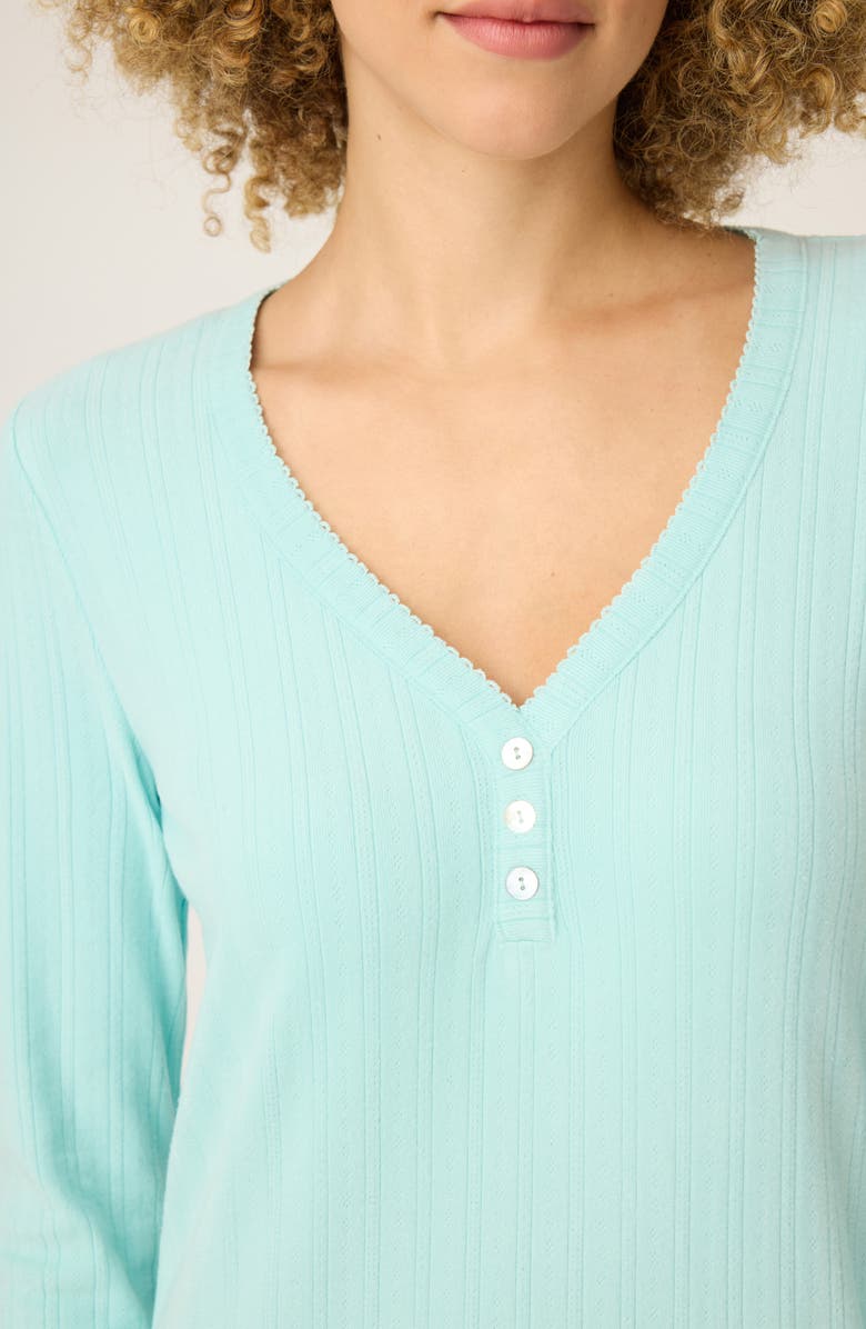 PJ Salvage Pointelle Knit Nightgown, Alternate, color, 