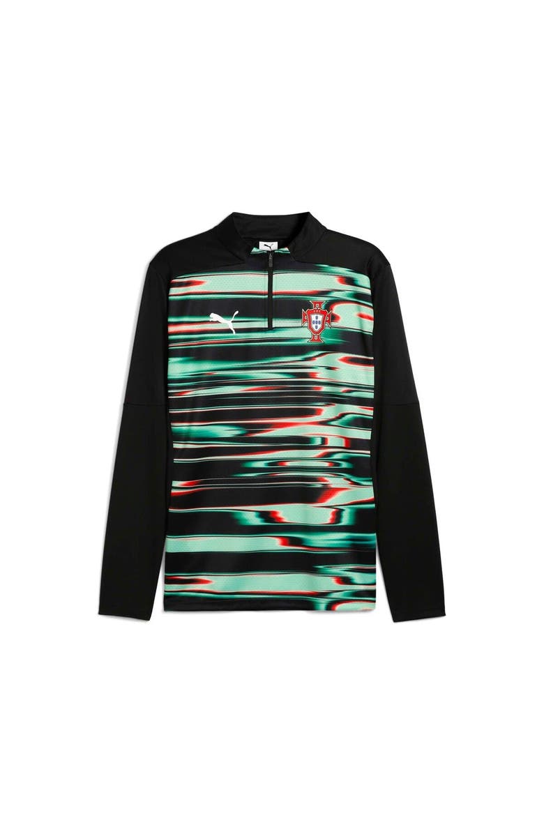 PUMA Men's Puma  Black Portugal National Team 2025 Pre-Match Quarter-Zip Top, Alternate, color, 