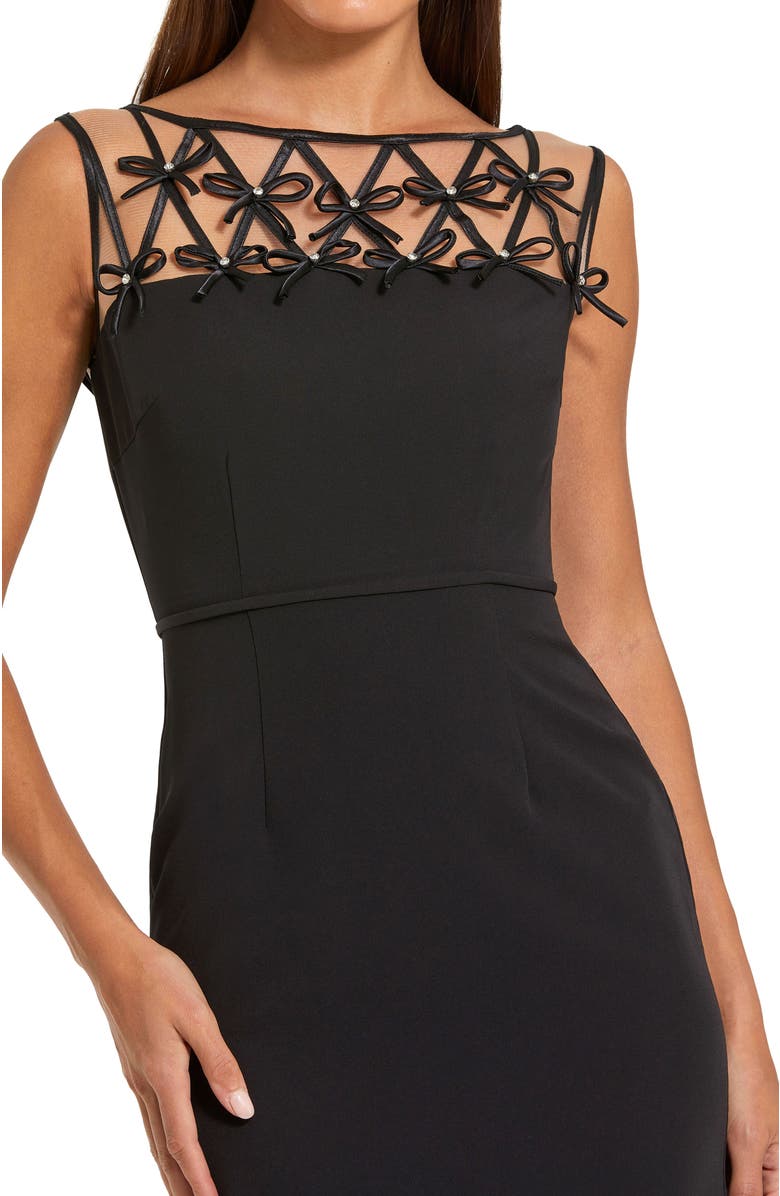 Mac Duggal Women's Sleeveless Crepe Gown With Embellished Bows, Alternate, color, Black