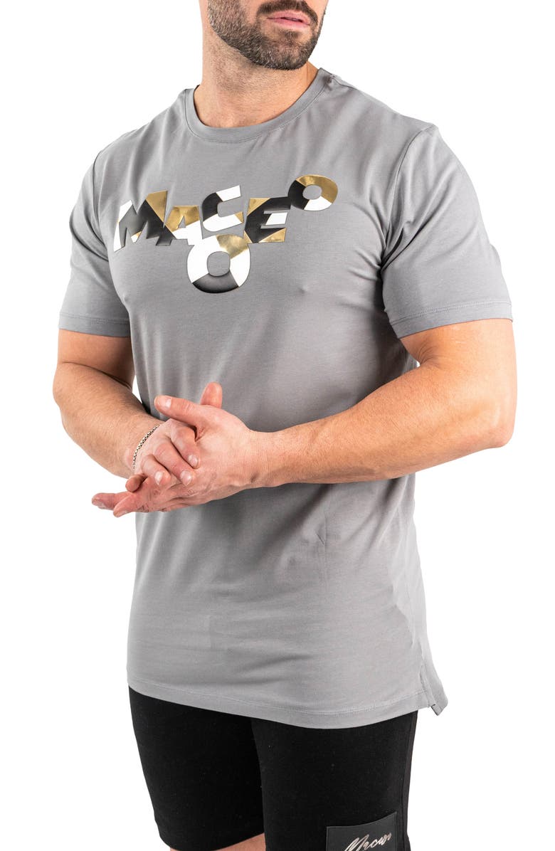 Maceoo Scrabble Logo Cotton Graphic T-Shirt, Alternate, color, Grey