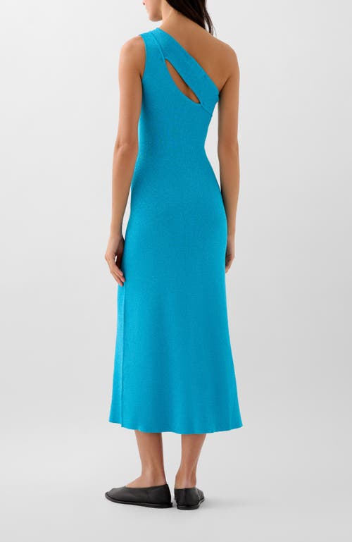 Scalpers Asy Lurex Knit Dress In Blue