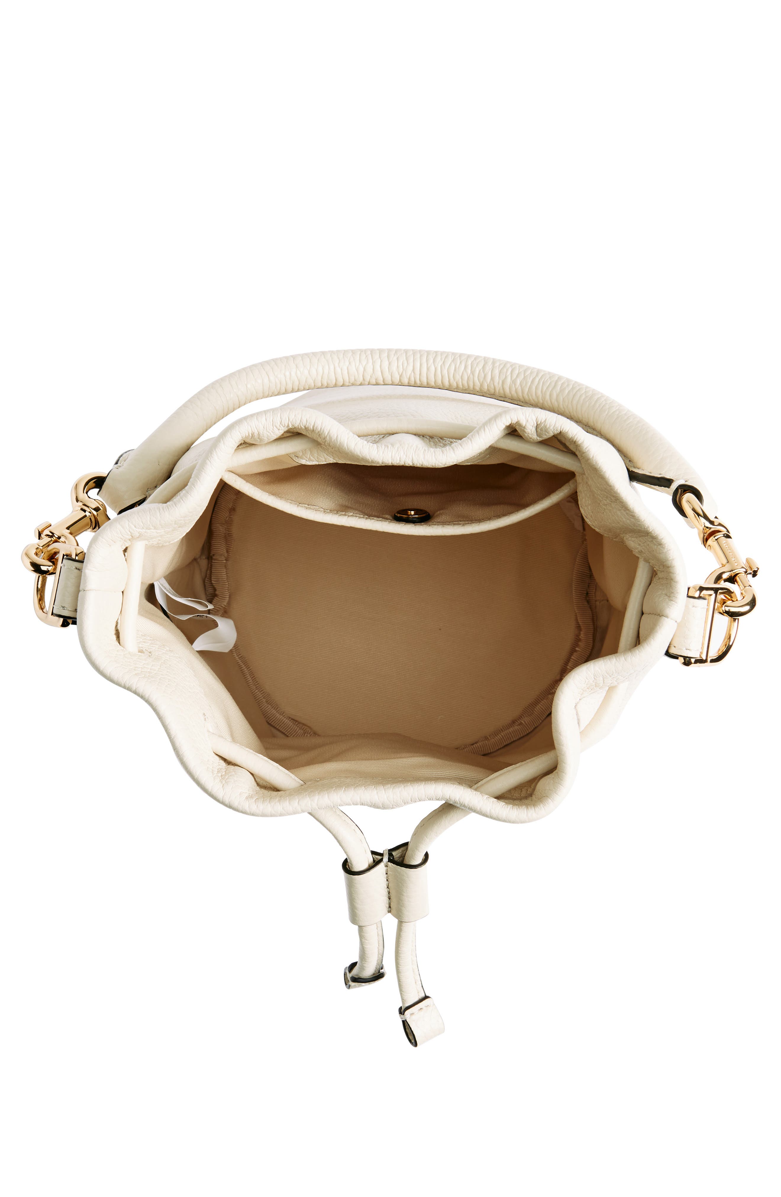 Marc Jacobs Leather Bucket Bag, Alternate, color, Marshmallow