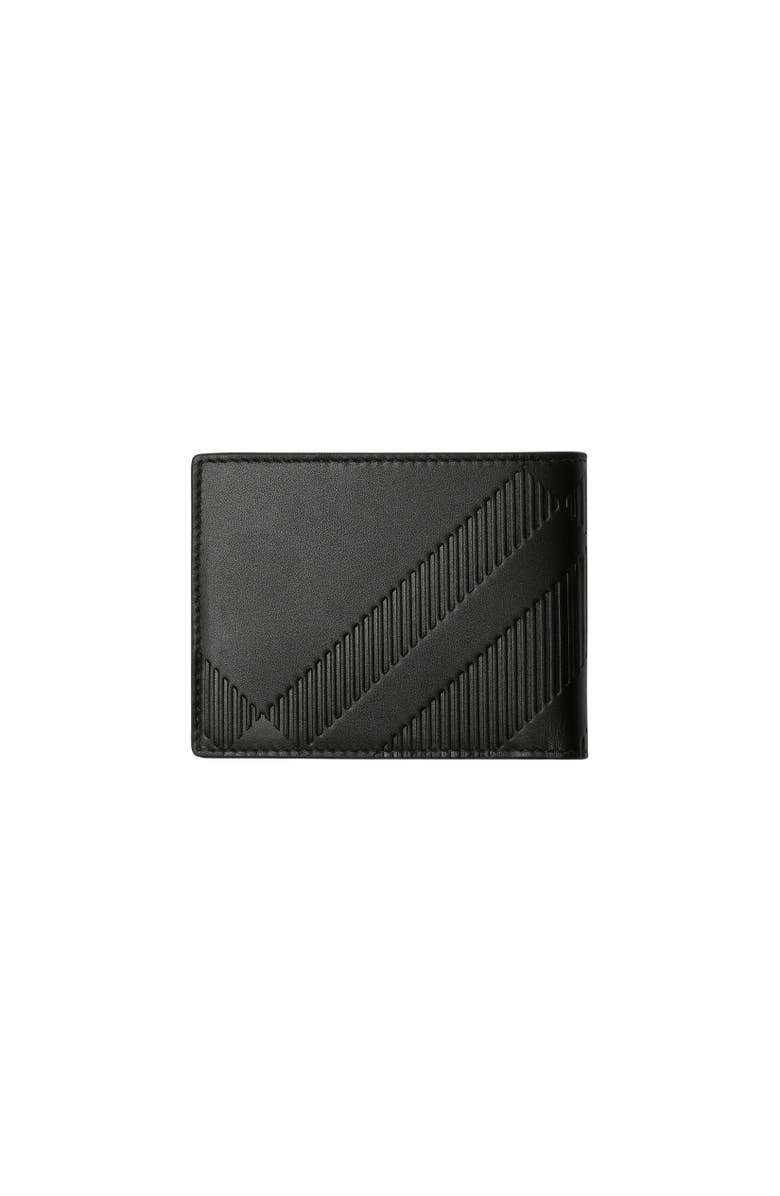 Burberry Embossed Check Slim Bifold Wallet, Alternate, color, Black