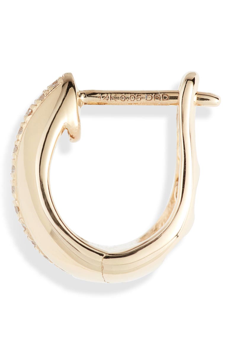 Dana Rebecca Designs Cynthia Rose Pavé Huggie Earrings, Alternate, color, 