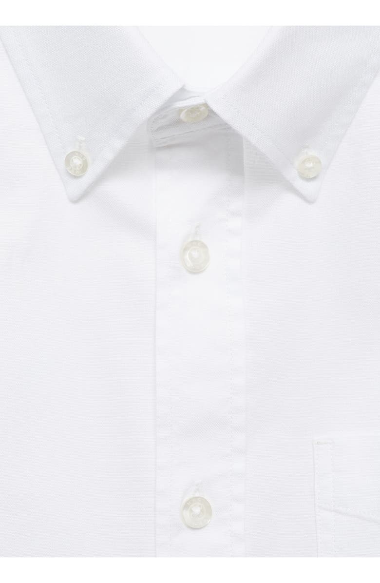 MANGO Regular Fit Oxford Button-Down Shirt, Alternate, color, White