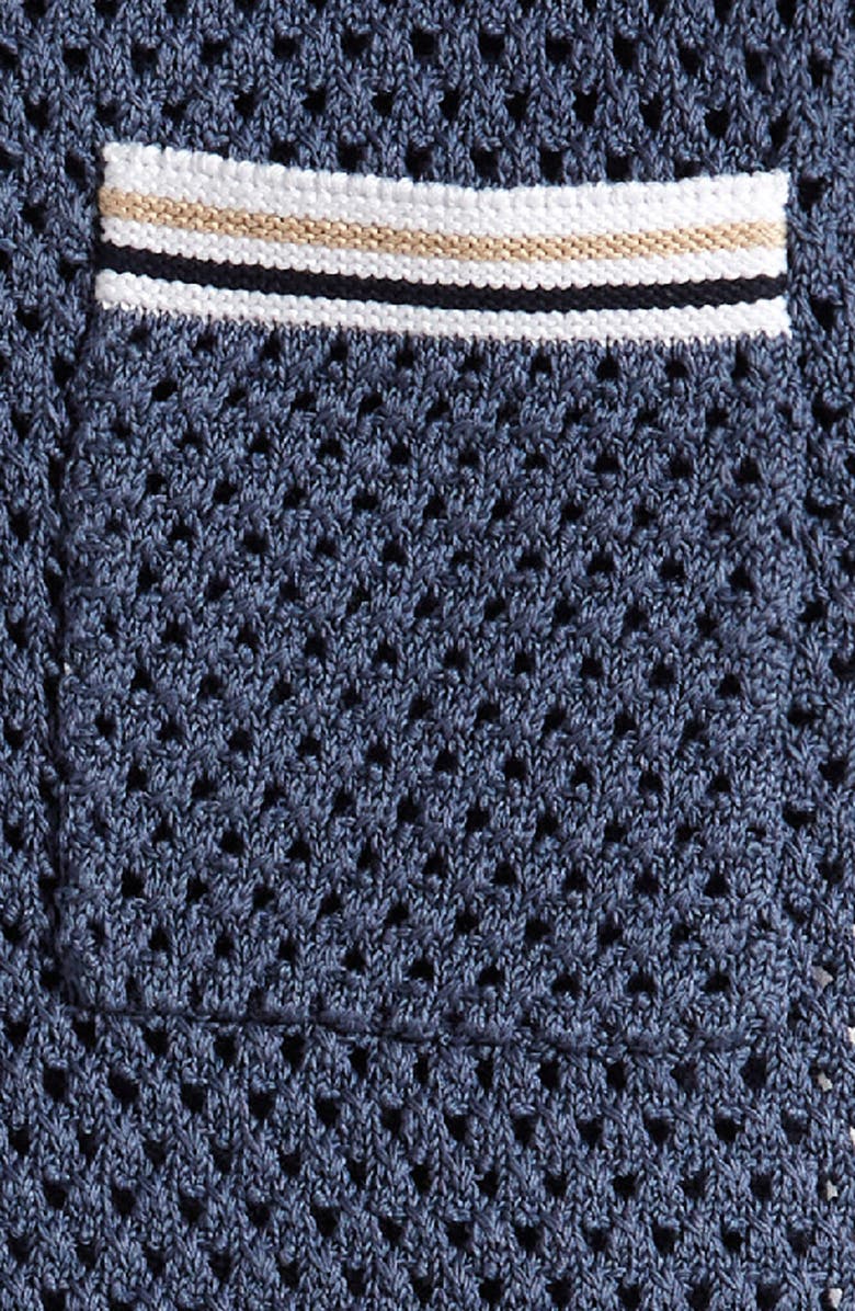 Reiss Kids' Coulson Jr. Short Sleeve Polo Sweater, Alternate, color, Airforce Blue