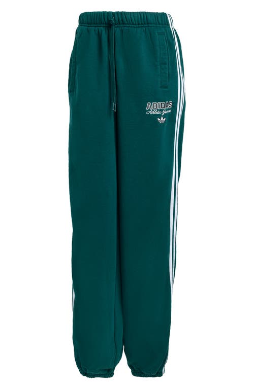 Adidas Originals Athl Dept French Terry Graphic Sweatpants In Green