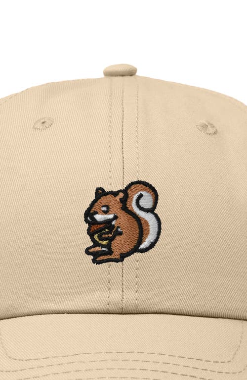 Dalix Squirrel Embroidered Outdoor Cap In Khaki