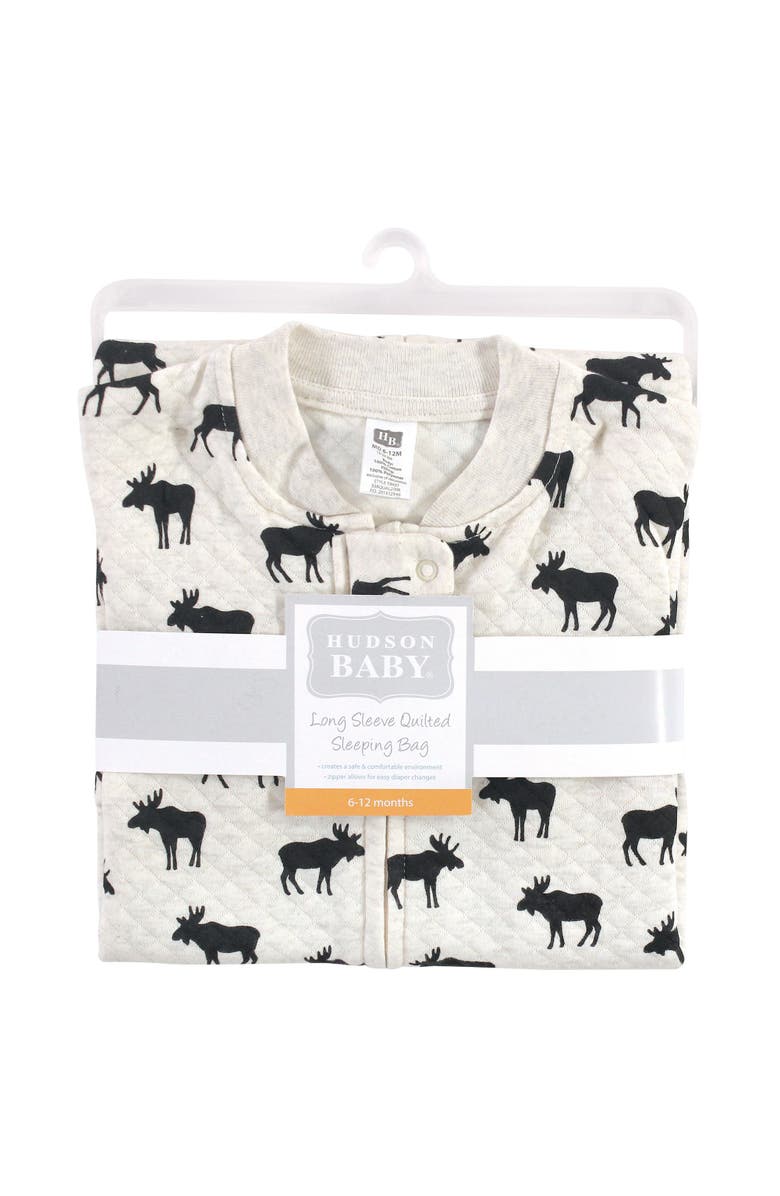 Hudson Baby Premium Quilted Long-Sleeve Sleep & Wear Comfort Layer, Alternate, color, Moose