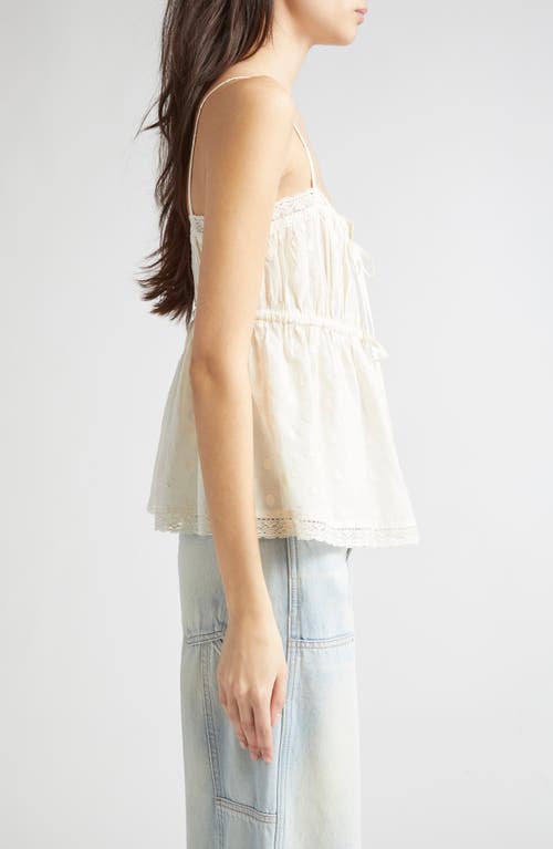 Ulla Johnson Quinn Ruffled Square Neck Top In Pristine In White