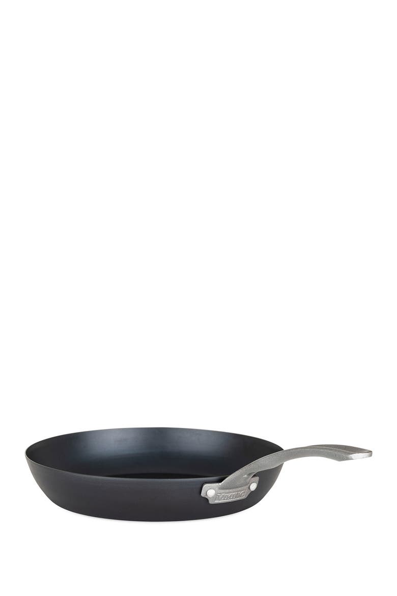 Blue Carbon Steel 12" Frying Pan, Main, color, BLACK