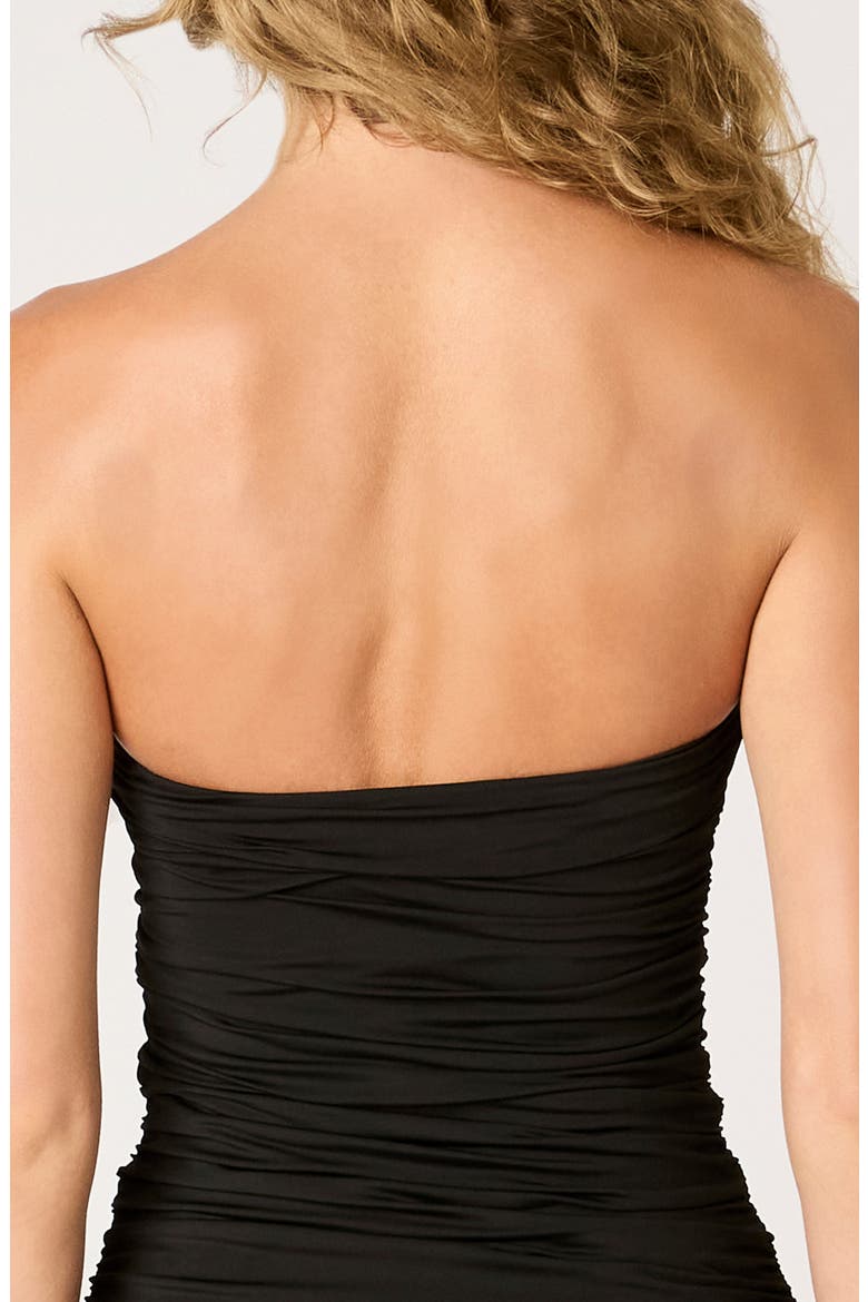 Santal Strapless Dress, Alternate, color, BLACK