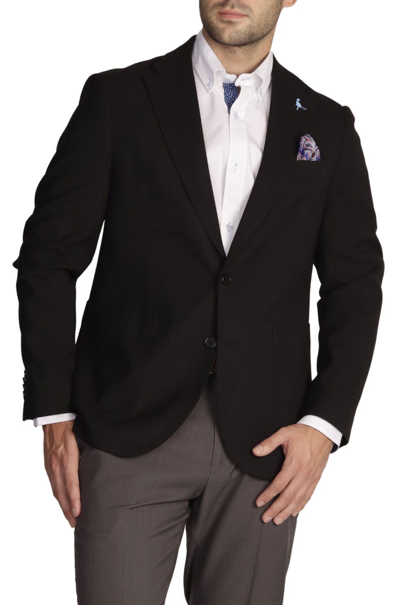 TailorByrd Solid Textured Sport Coat, Main, color, Black