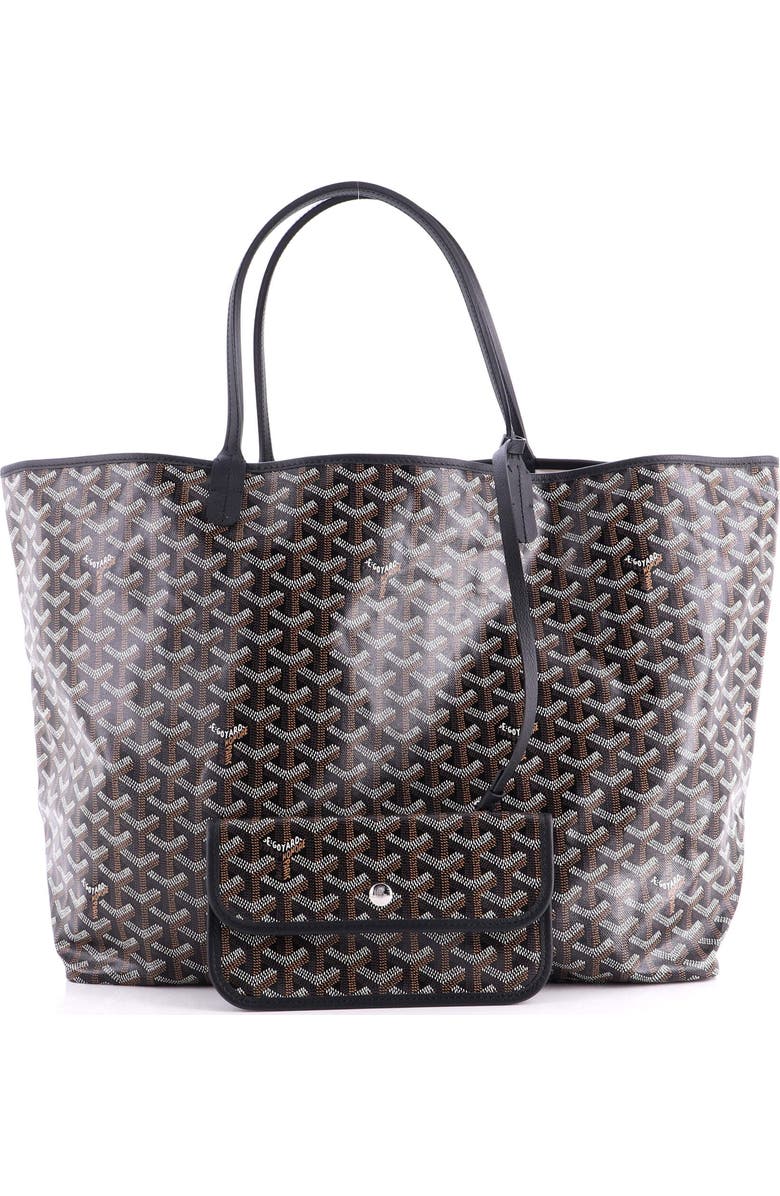 Pre-Owned Goyard Saint Louis Tote Coated Canvas GM, Alternate, color, Black