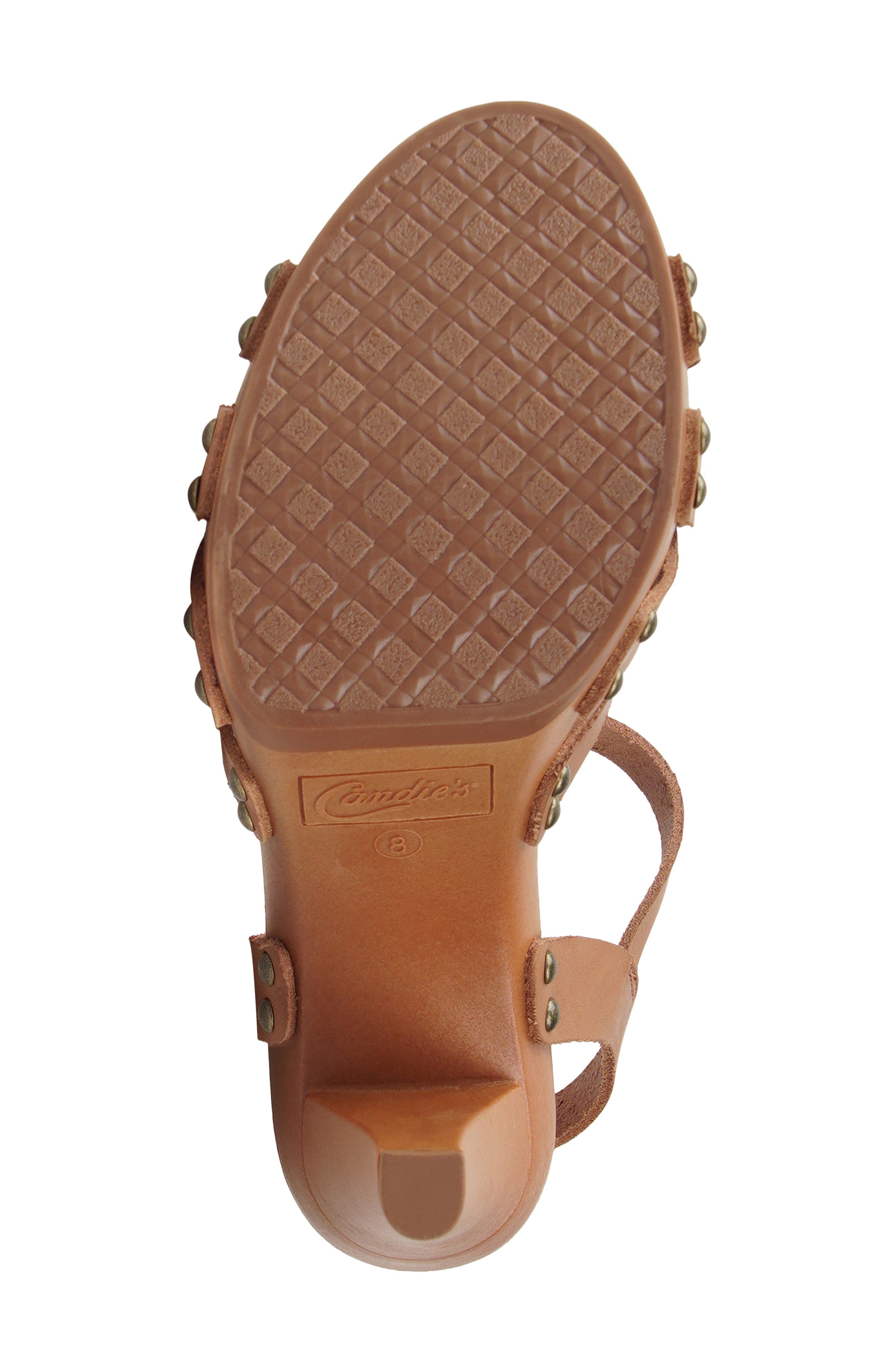 Gia Ankle Strap Platform Sandal, Alternate, color, TAN LEATHER