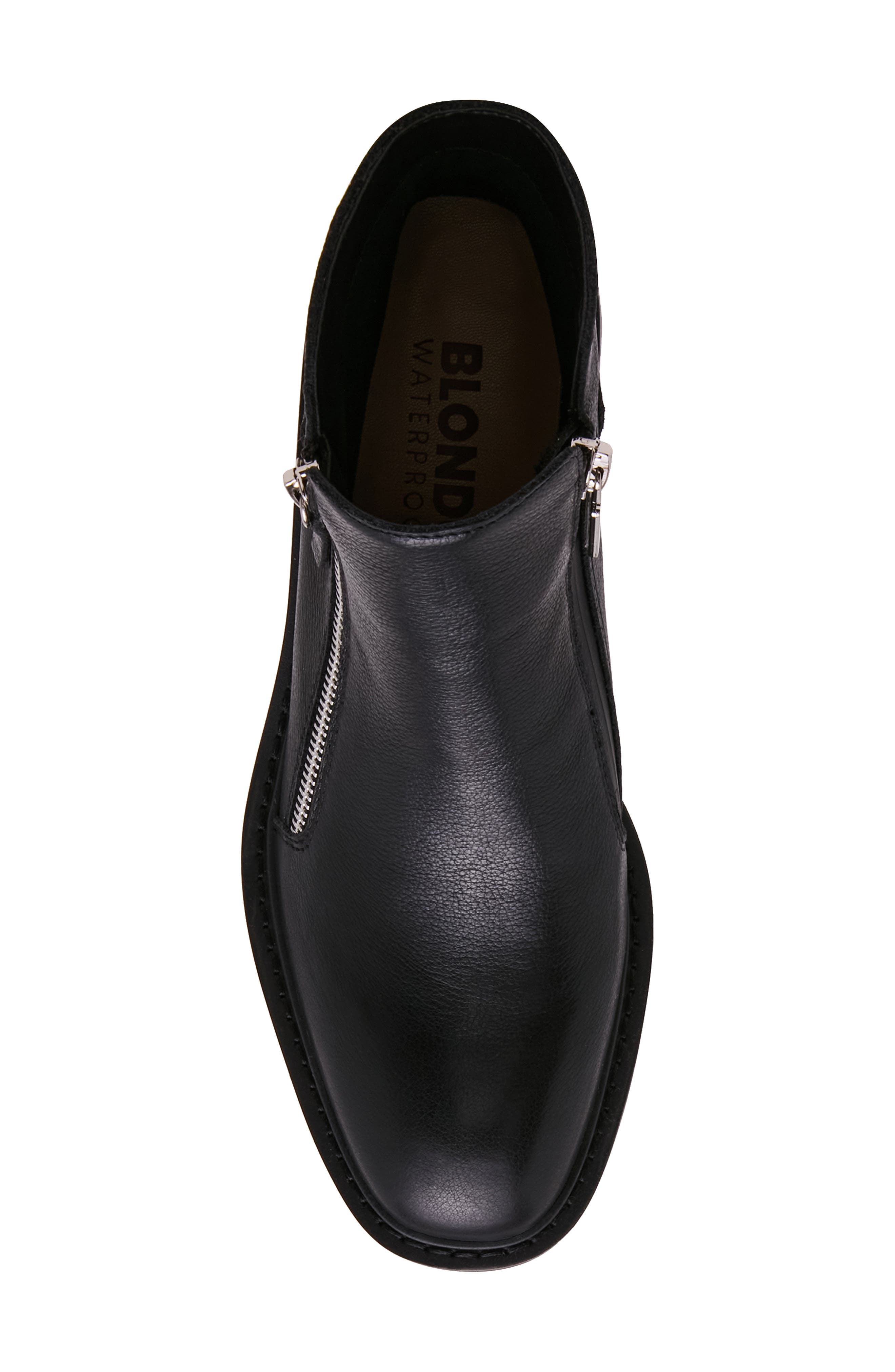 Lilani Waterproof Block Heel Bootie, Alternate, color, BLACK LEATHER
