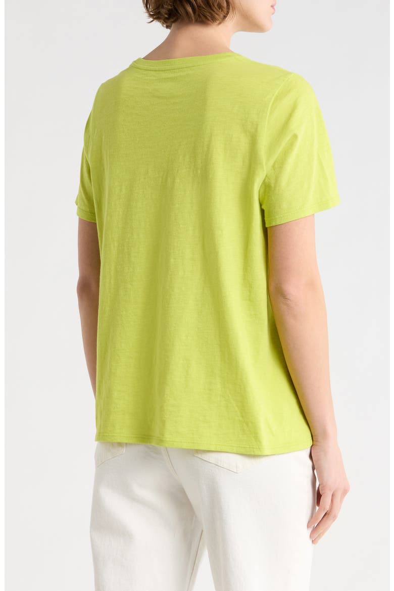 Crewneck Short Sleeve Organic Cotton T-Shirt, Alternate, color, CHARTREUSE