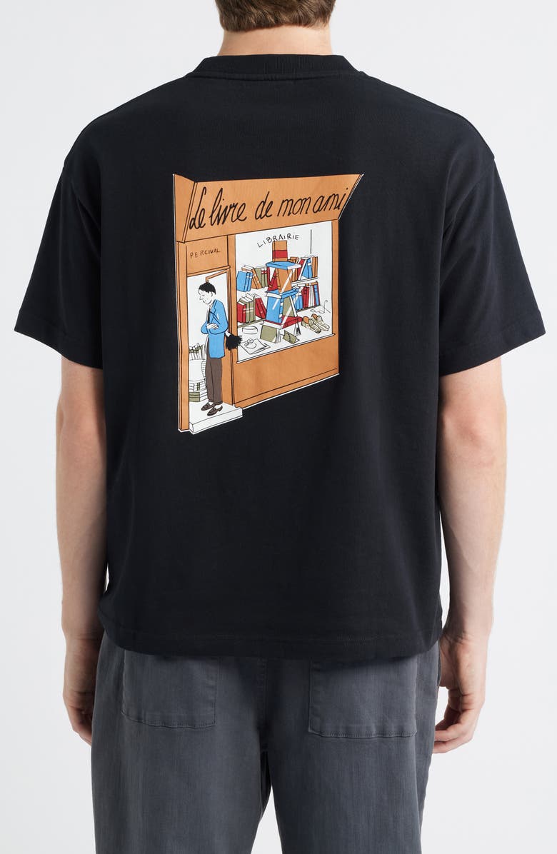 Percival Le Livre de Mon Ami Oversize Graphic T-Shirt, Alternate, color, Black