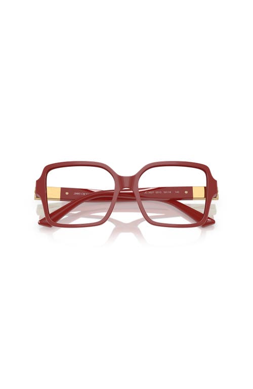 Jimmy Choo 54mm Square Optical Glasses In Red