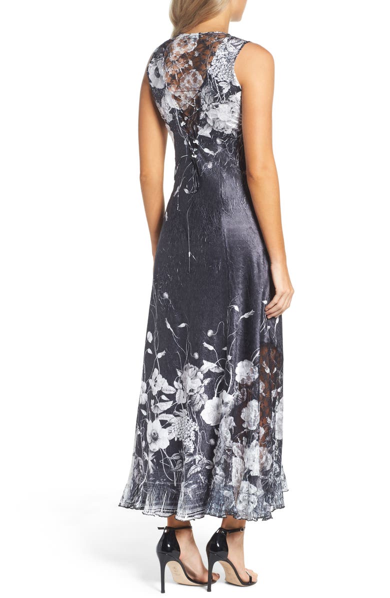 Komarov Lace-Up Back Maxi Dress with Wrap | Nordstrom Komarov Lace-Up Back Maxi Dress with Wrap | Nordstrom