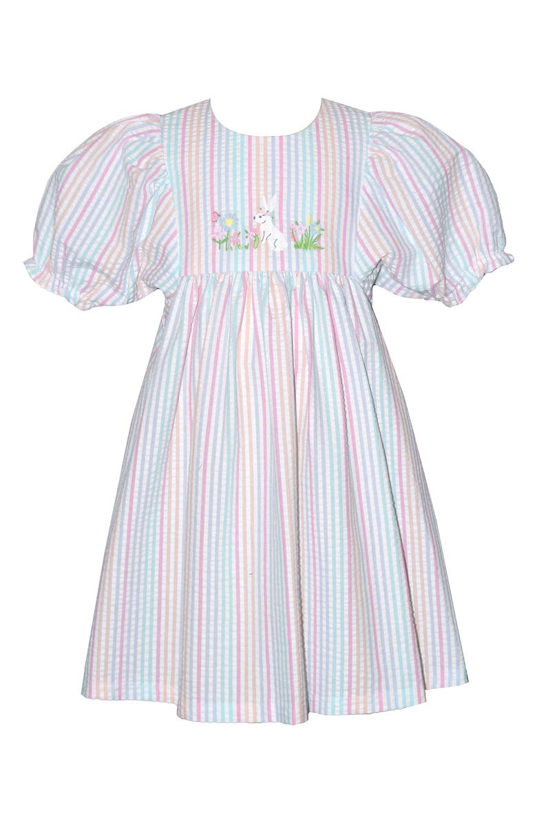 Iris & Ivy Kids' Seersucker Bunny Dress, Main, color, Multi