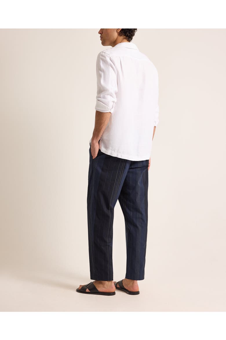 Vincent Linen Relaxed Fit Linen Long Sleeve Overhead Shirt, Alternate, color, White